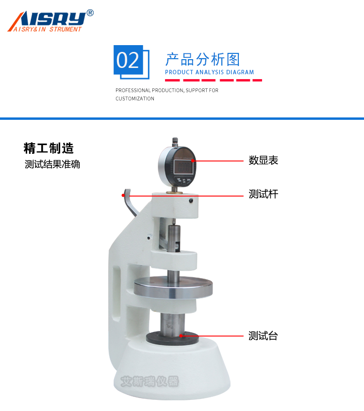 紙張厚（hòu）度測厚度測試儀（yí）